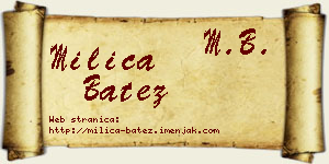 Milica Batez vizit kartica